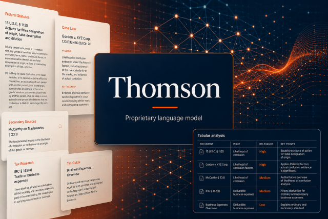 Thomson proprietary language model