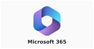 Microsoft 365 logo and name on a light background.