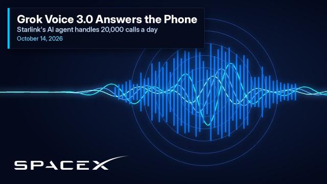 Grok Voice 3.0 AI phone agent answering Starlink customer calls